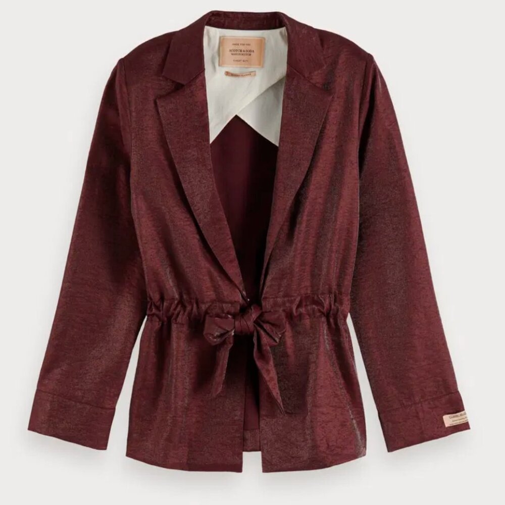 Scotch & Soda Shiny Belted Blazer